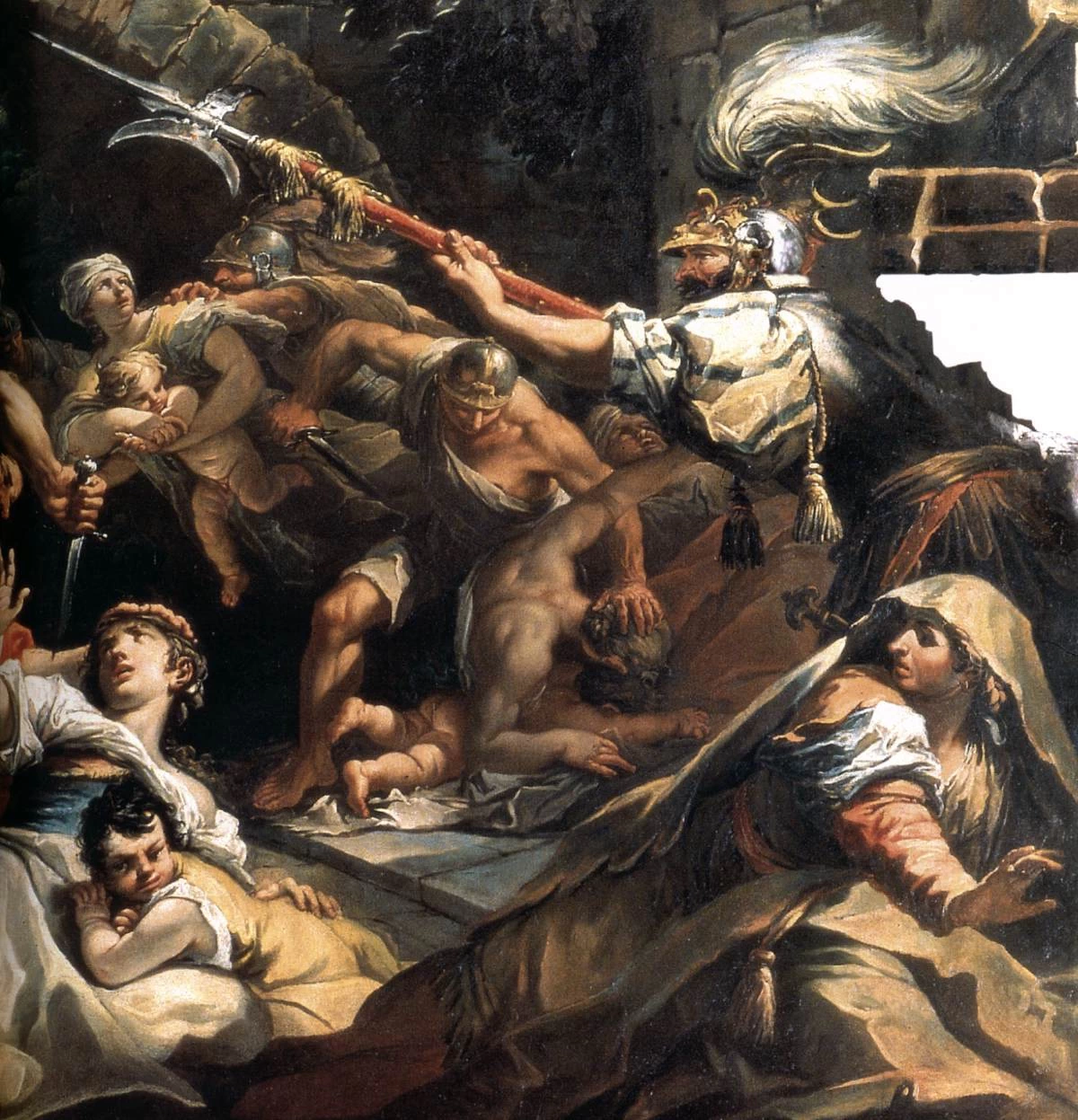 Il massacro degli innocenti, 1733 - Chiesa di Santo Stefano, Venezia, dettaglio